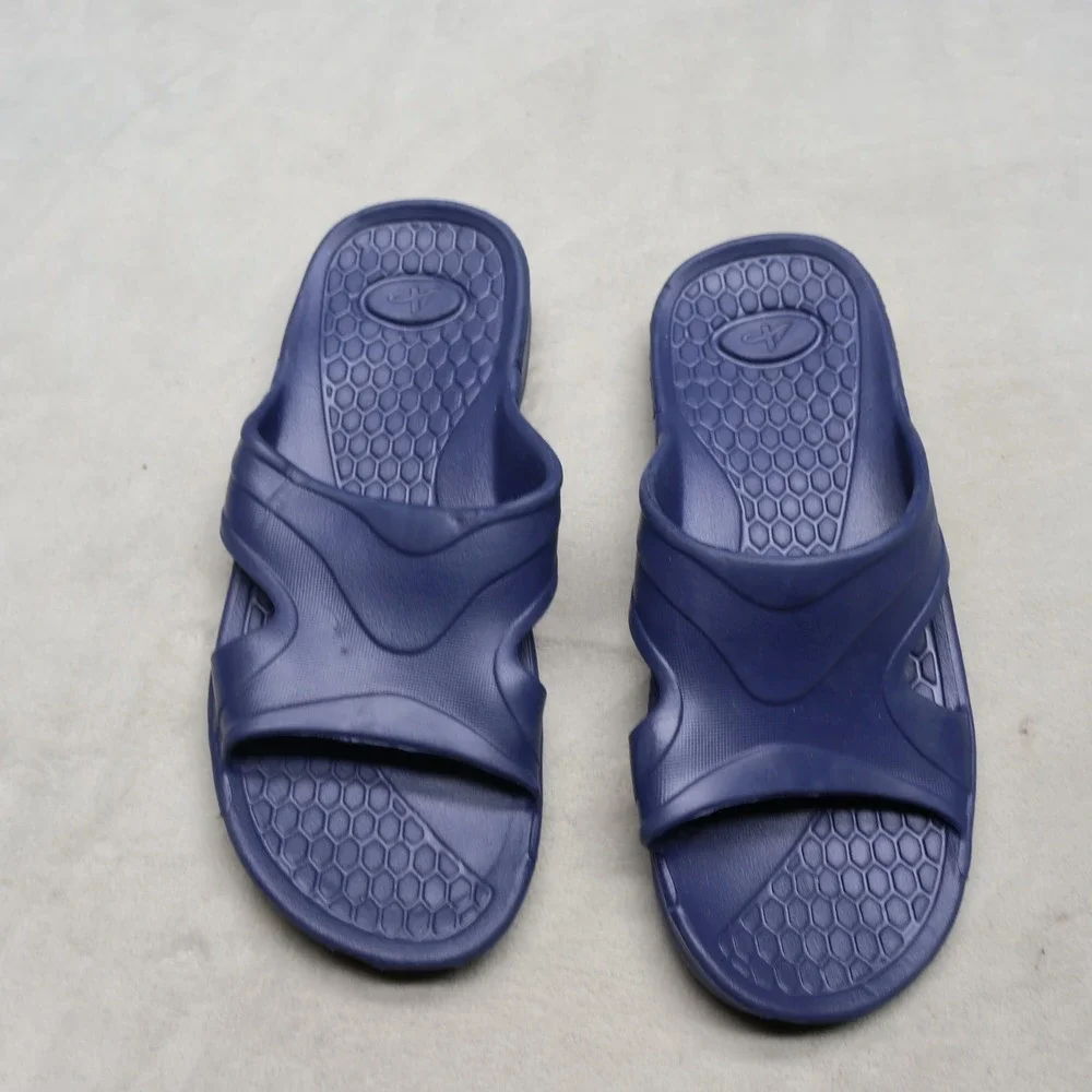 Athletic Works Mens 10M Sandals‎ Blue McFadden Slide Synthetic Comfort Beach